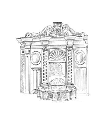 Giardino della Minerva - Disegno &copy; Roberta Coralluzzo alkestudio.it