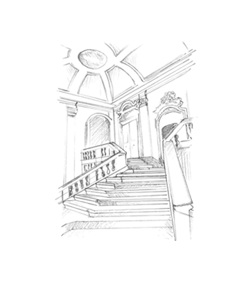 Palazzo Ruggi D'Aragona - Disegno &copy; Roberta Coralluzzo alkestudio.it