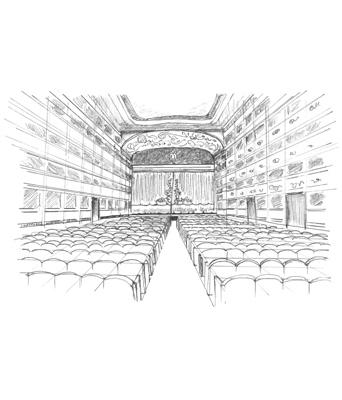 Teatro Verdi - Disegno &copy; Roberta Coralluzzo alkestudio.it